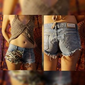 Wyld  Heart Denim Shorts